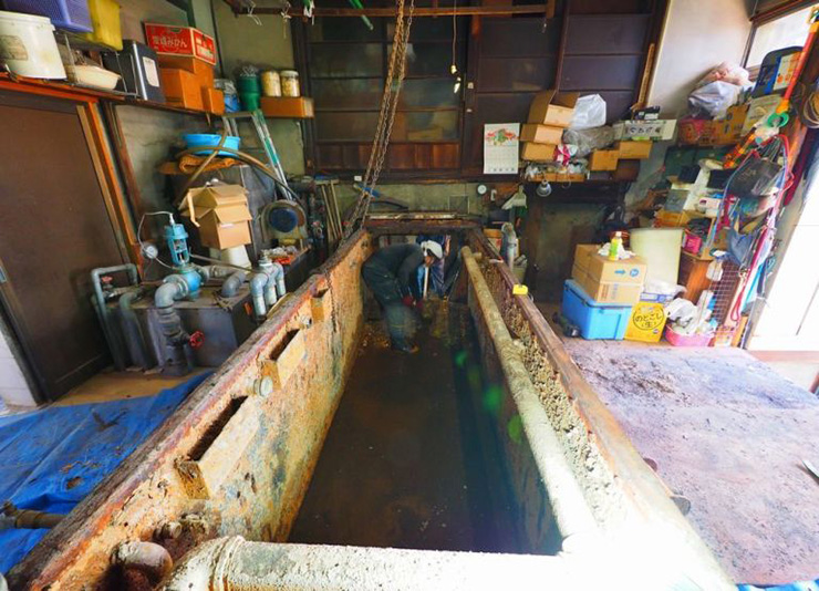 ボイラーが無くなり空っぽになったサヤ