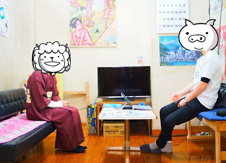 ようやくインタビューっぽい場所に移動